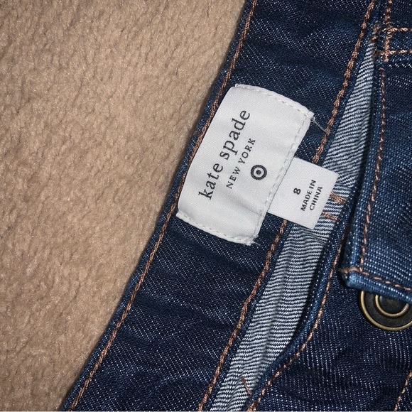 Navy Blue Cuffed jeans denim Kate spade x target collab nwt classic fall 8 boho - Picture 4 of 6